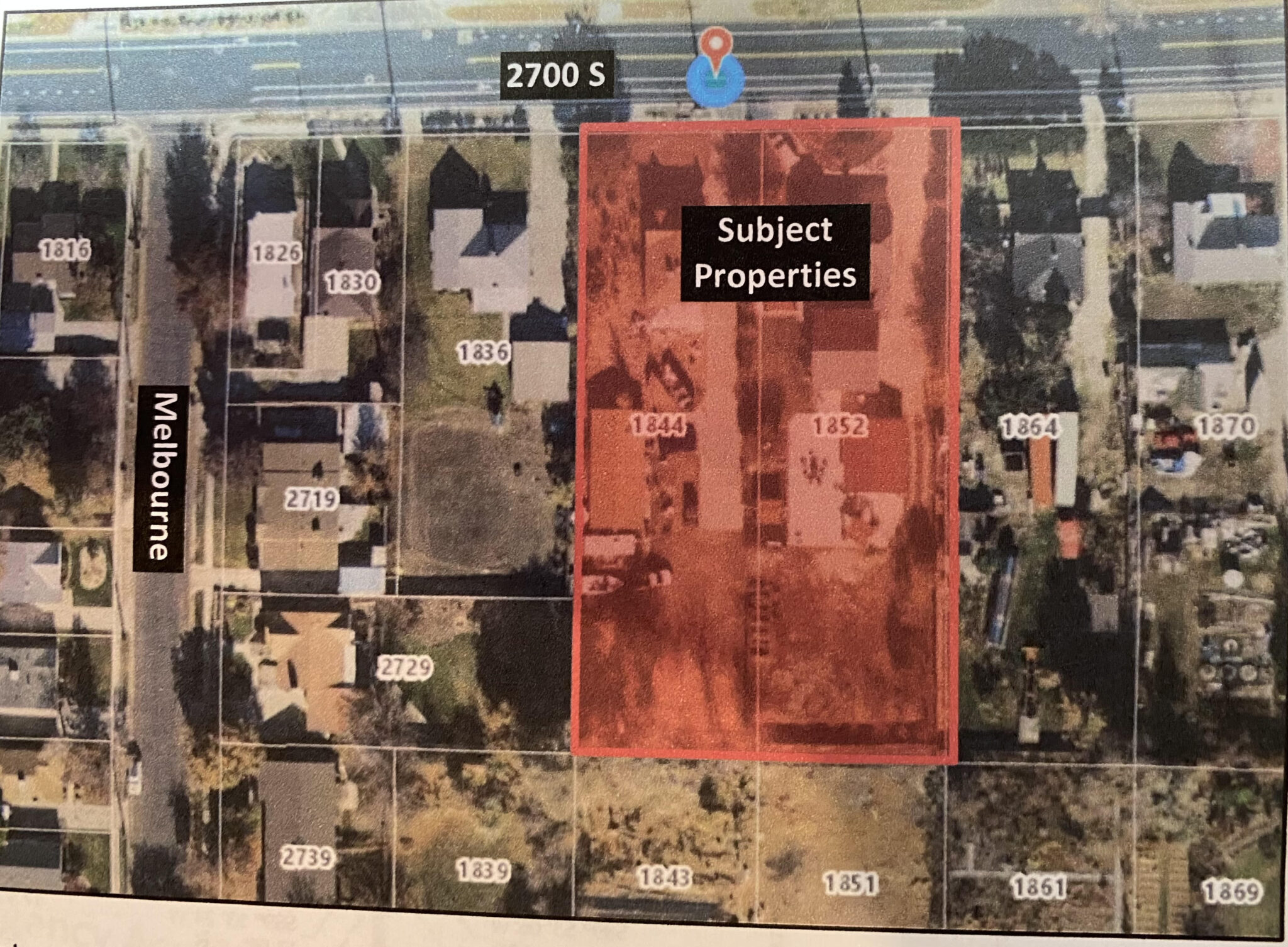1844 And 1852 E 2700 South Subdivision Sugar House Community Council